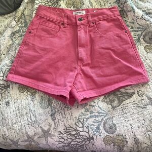 Cotton On Bright Pink High-Rise Denim Shorts